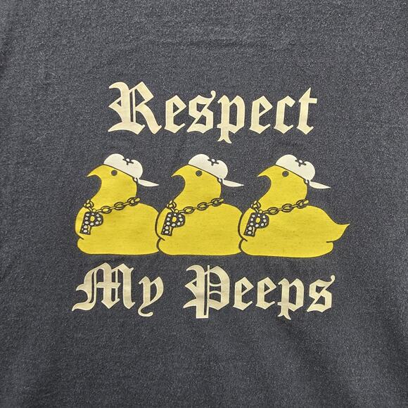 Vintage Respect My Peeps Shirt Mens XXL Rubber Duck Grunge Funny Hip Hop Y2K - Picture 2 of 7